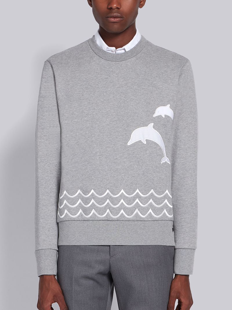 grey loopback sweatshirt