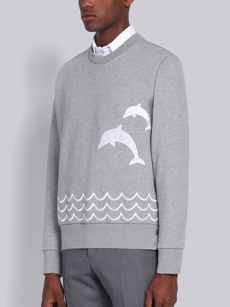 grey loopback sweatshirt