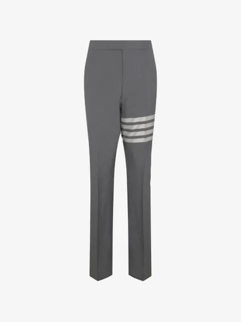 Thom Browne plain weave 4-Bar backstrap trousers