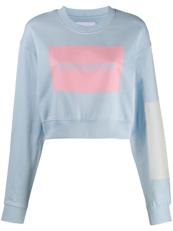 calvin klein sweatshirt cropped