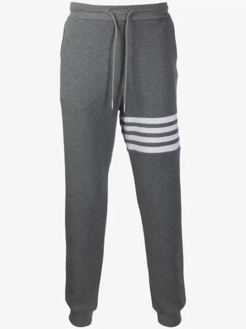 Thom Browne 4-Bar waffle stitch track pants