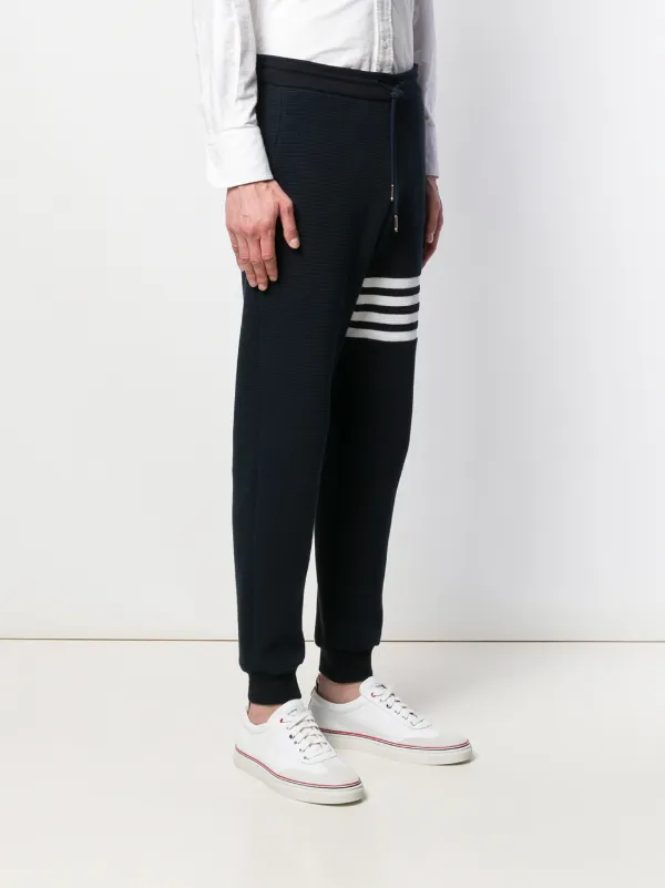 Thom Browne 4-Bar Waffle Stitch Track Pants - Farfetch