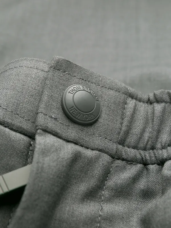 【THOM BROWNE】Plain Weave 4 Bar Elastic Track Pants Thom Browne - Plain Weave 4-Bar Track Trousers | HBX