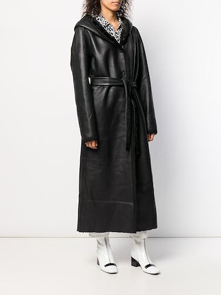 Teddy hooded longline coat展示图