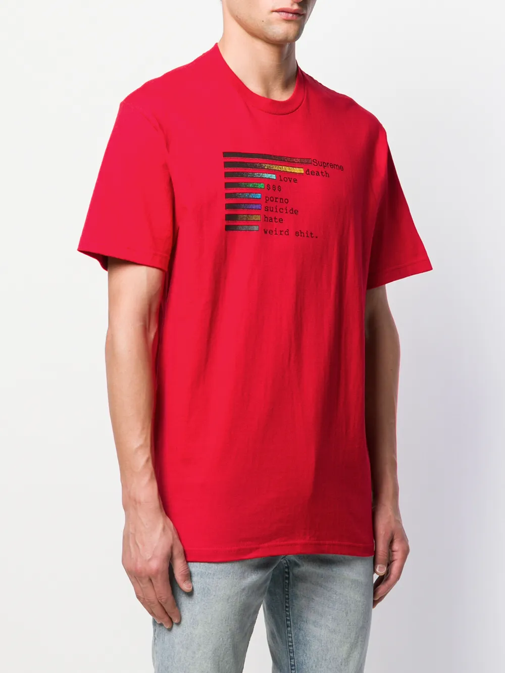  Supreme 'chart' T Shirt   Rot 