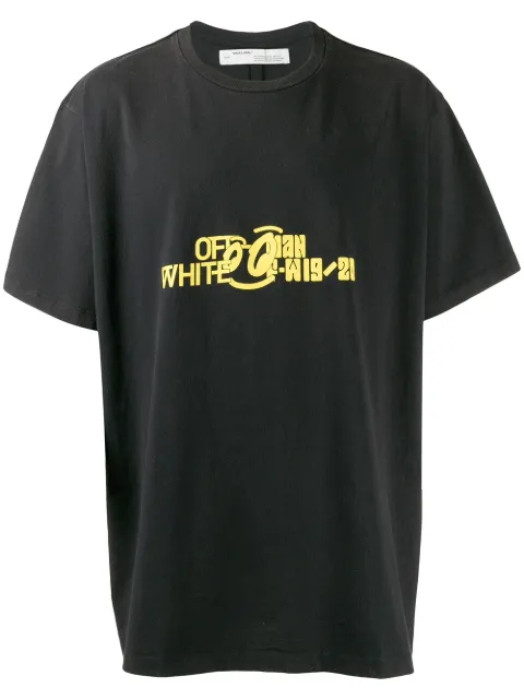 Click to view more detailed imagery on our partner's website Off-white Halftone Short Sleeve T-shirt In Black In Black Yellow