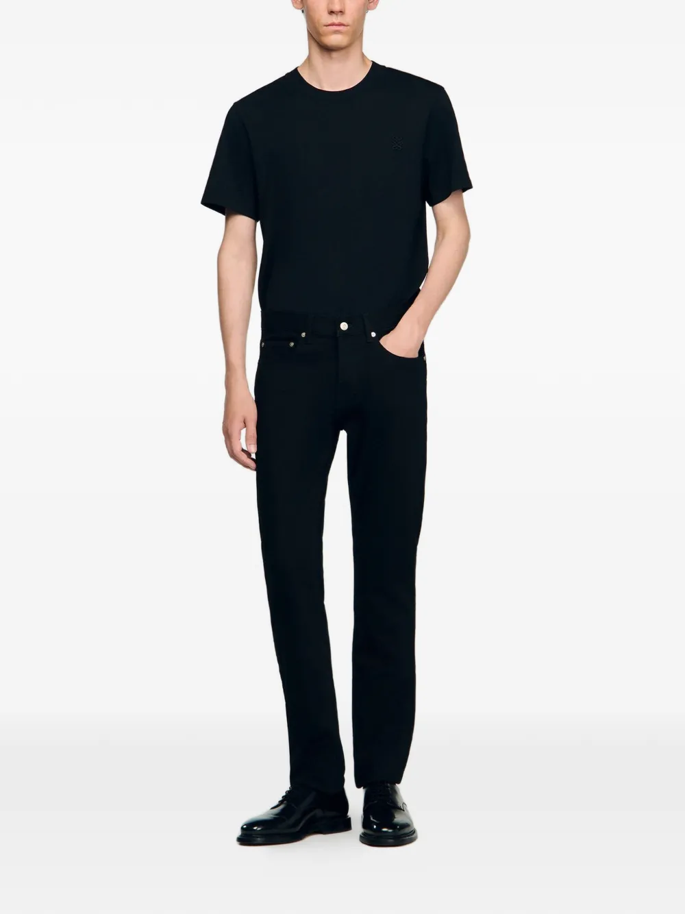  Sandro Skinny Jeans   Schwarz 