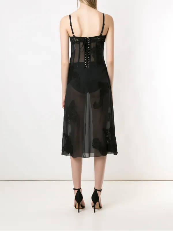 sheer lace slip dress Sheer Lace Pleated Slip Dress