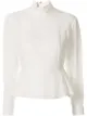 Image 1 of Giambattista Valli peplum long-sleeved silk blouse