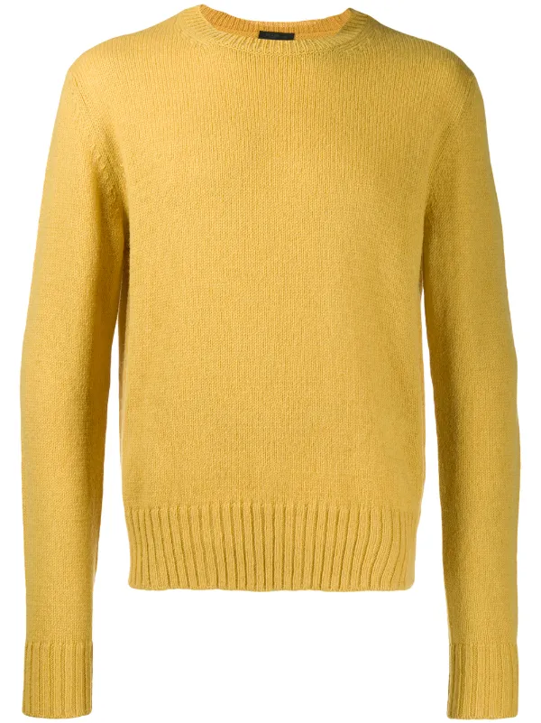 yellow crew neck sweater