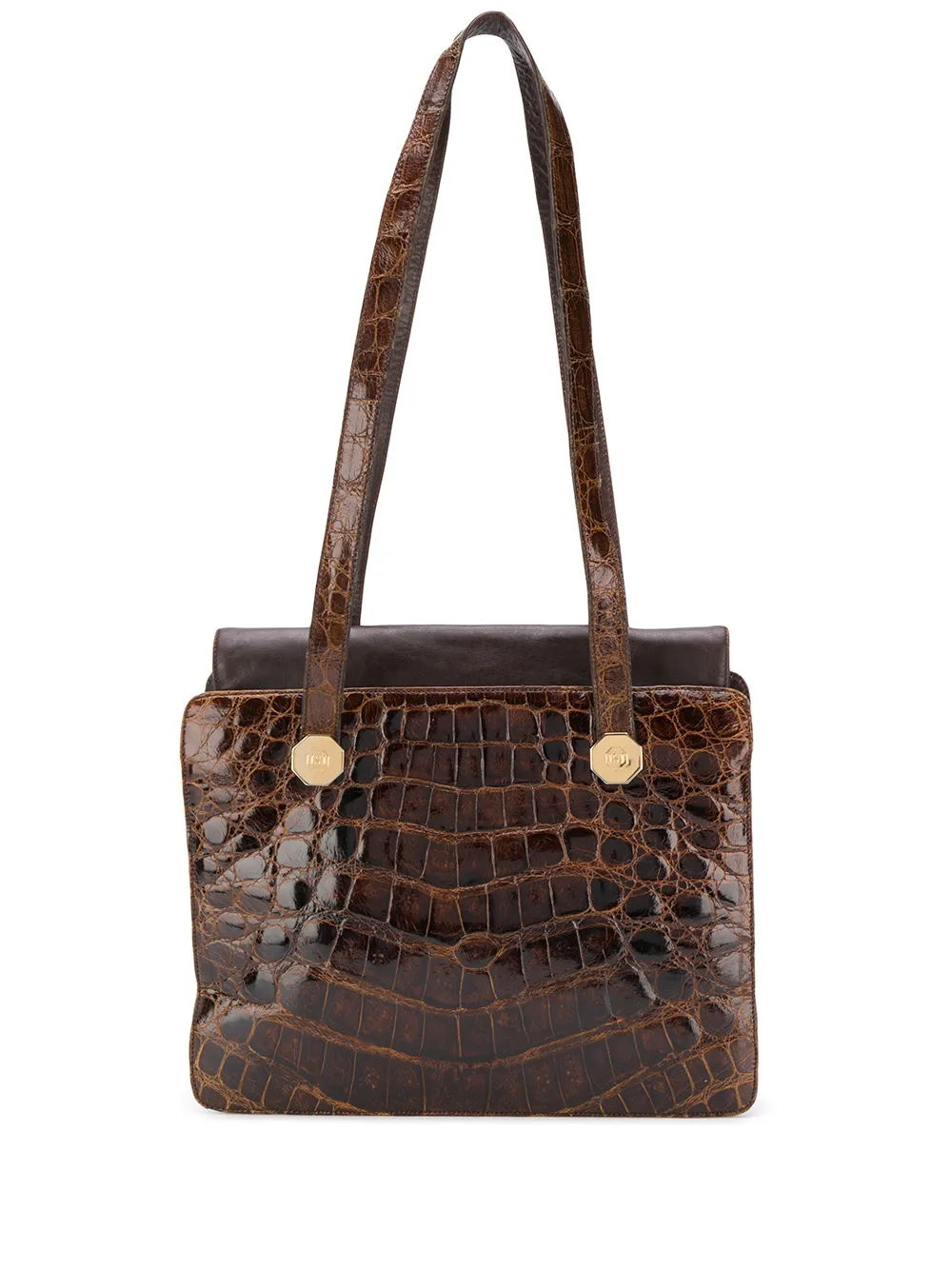 sac porté épaule en peau de crocodile