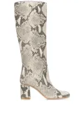 RED(V) snakeskin-effect boots - Neutrals