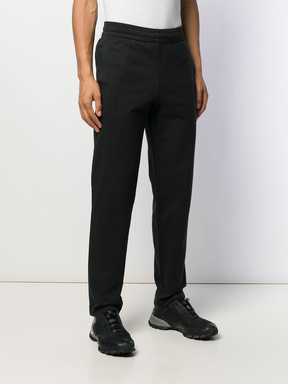 Shop Ea7 Slim-fit Track Trousers In Black