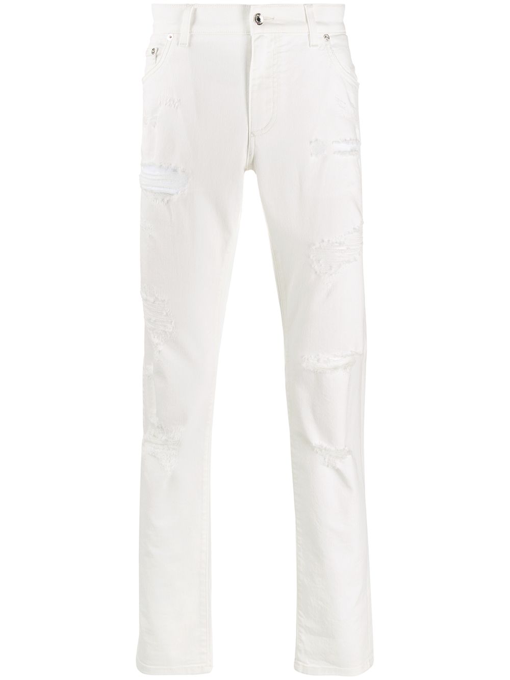 фото Dolce & Gabbana прямые джинсы с прорезями