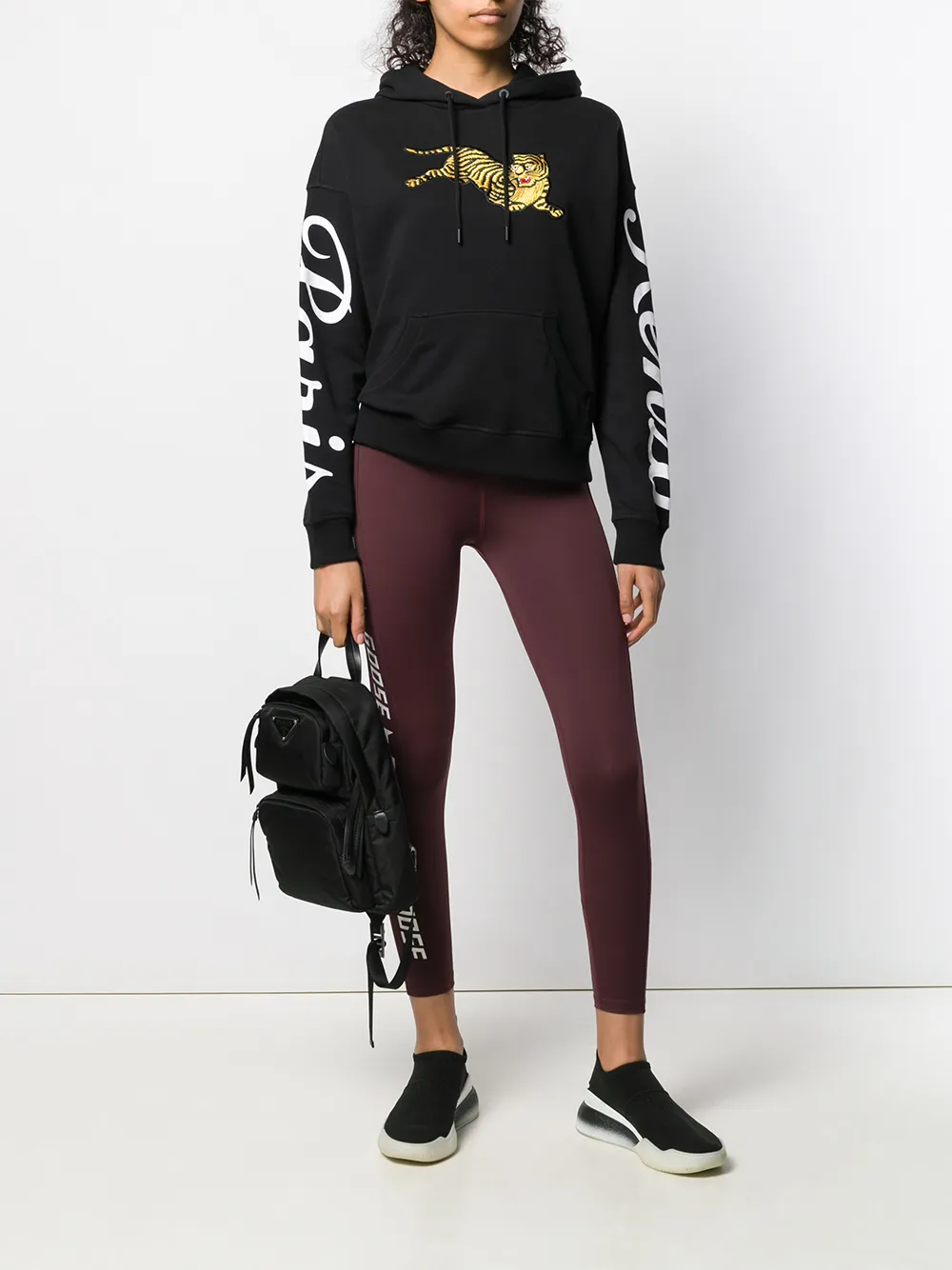 Golden Goose Side Logo Leggings in Red, view 2