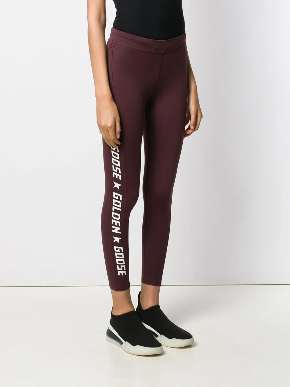Golden Goose Side Logo Leggings in Red, view 3