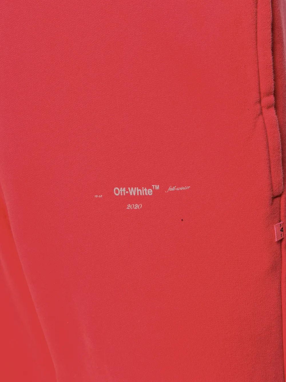 Off-White Joggingbroek met logo Rood