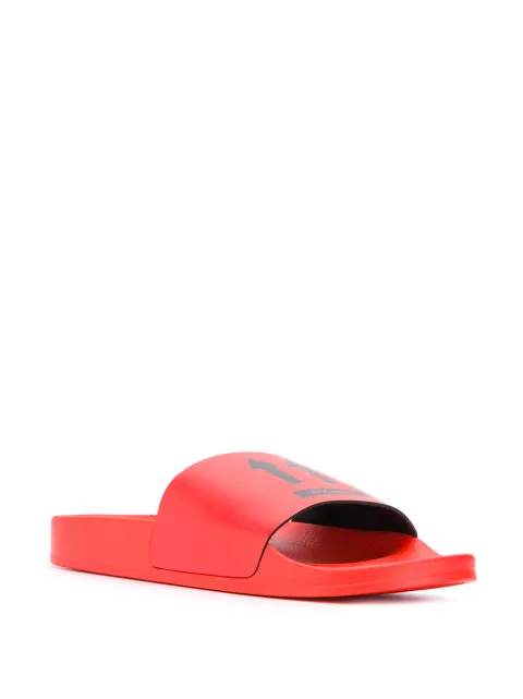 Off-White Double Arrow Graphic Slide Sandals In 2010 Red