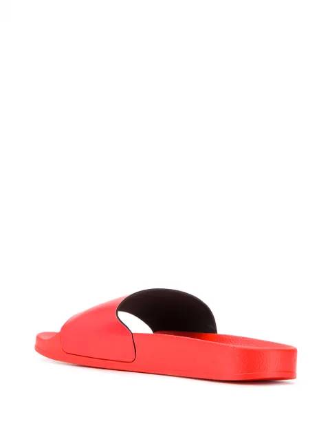 Off-White Double Arrow Graphic Slide Sandals In 2010 Red
