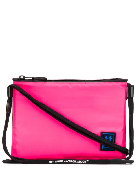 Off-White bolsa de hombro con parche del logo