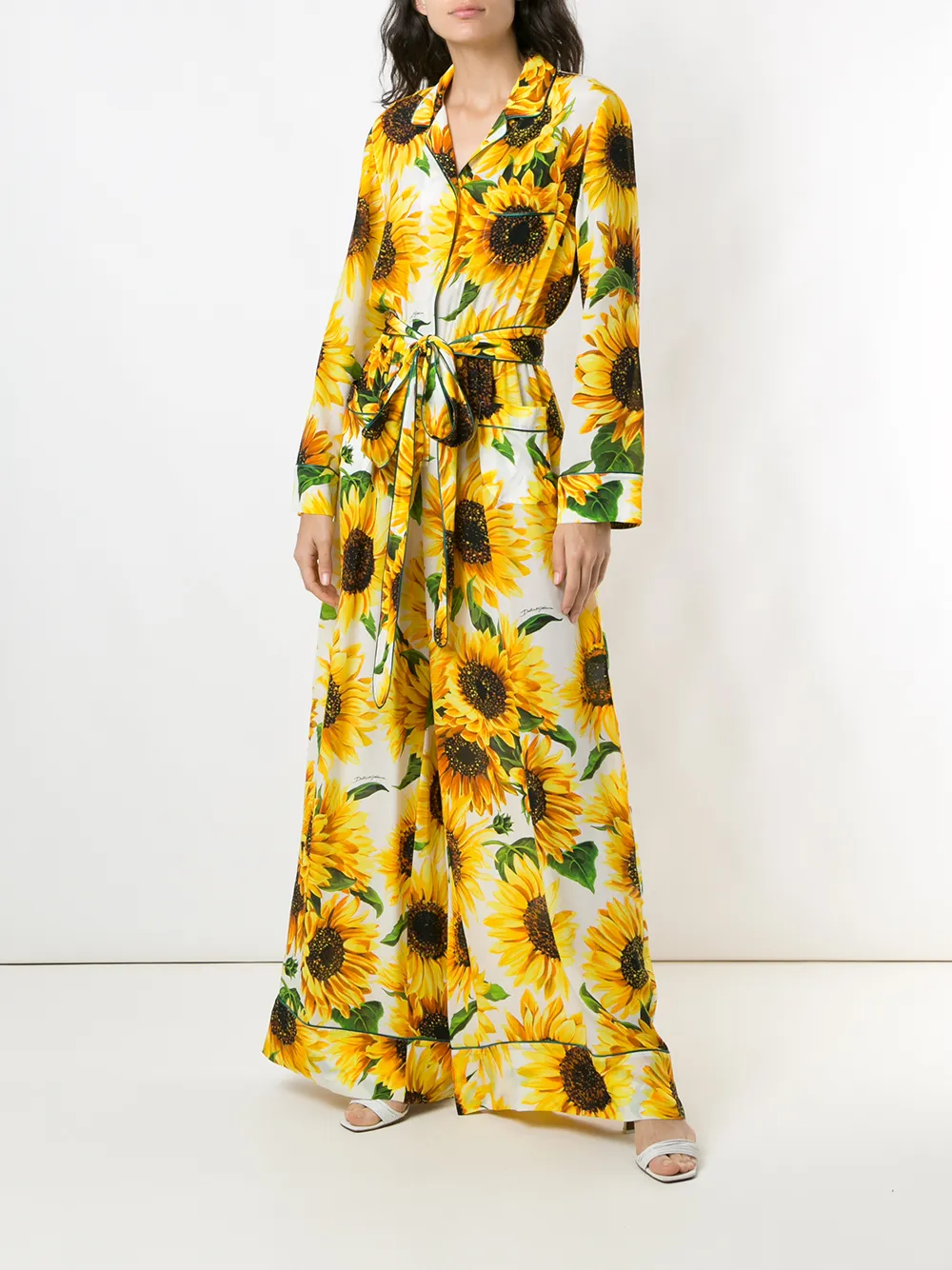 sunflower print jumpsuit