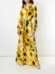 Imagem 2 de Dolce & Gabbana Vestido longo de seda estampado