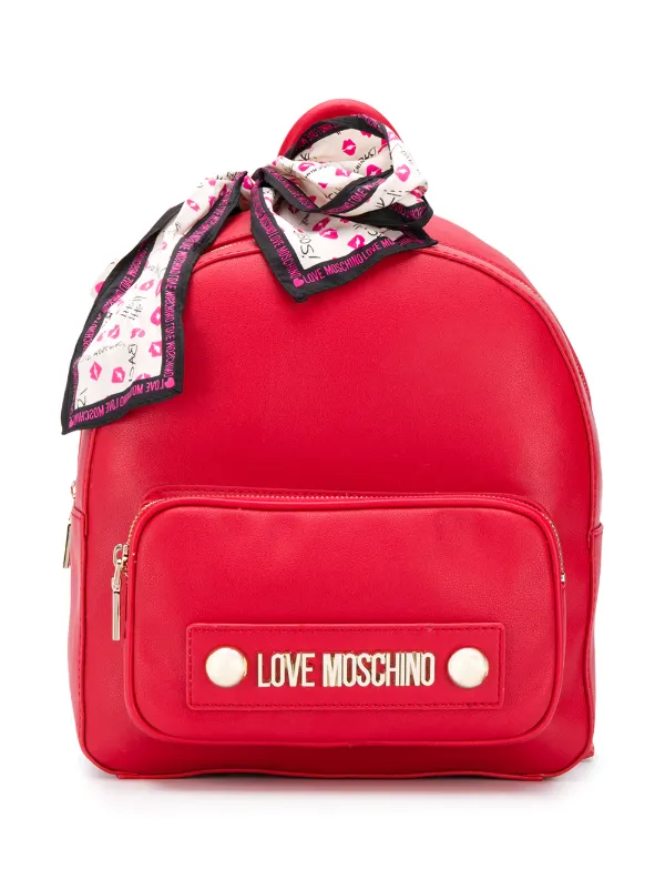 red moschino backpack