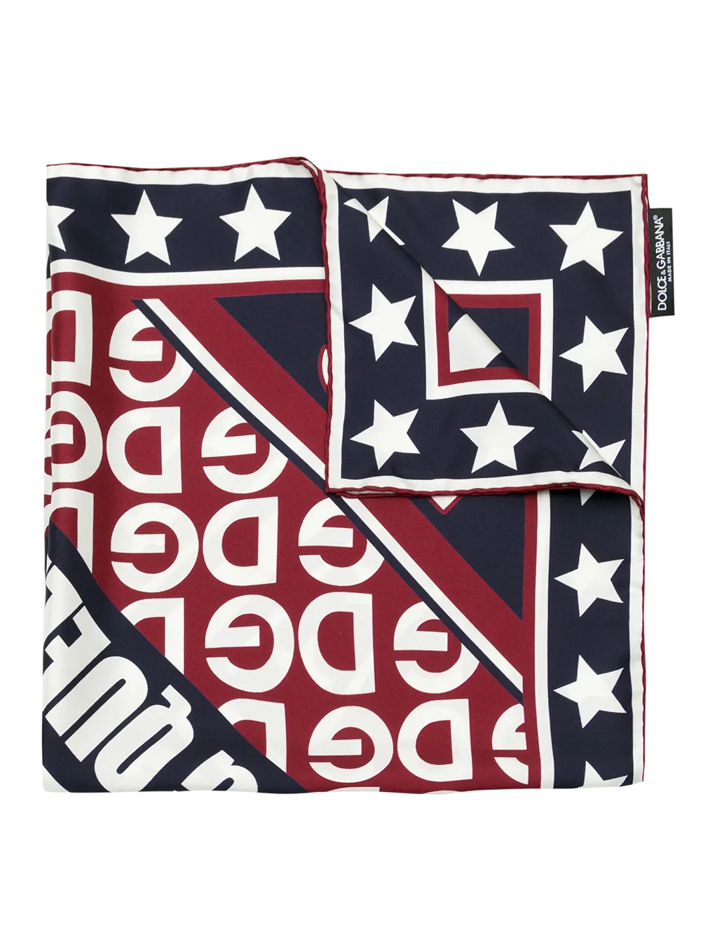 Dolce & Gabbana Schal mit Logo-Print - Blau