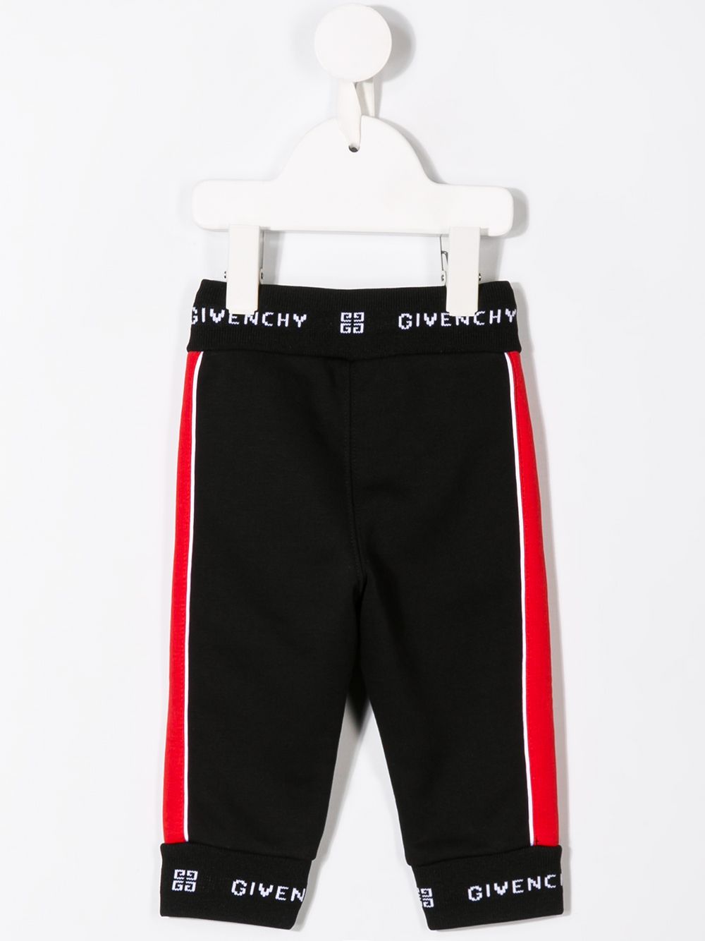 фото Givenchy Kids спортивные брюки с логотипом на лампасах