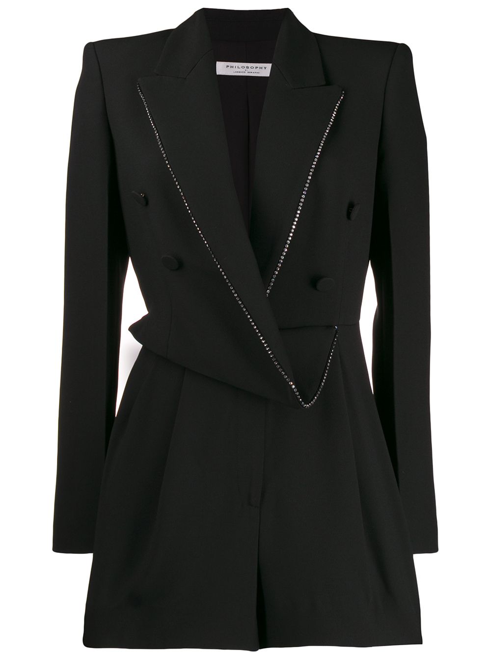 blazer playsuit black