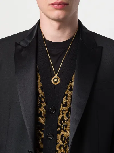 Medusa head medallion necklace 
