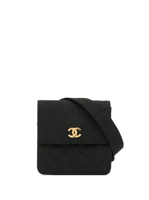CHANEL Pre-Owned 1990 textured diamond quilted belt bag 1765791 - 0
