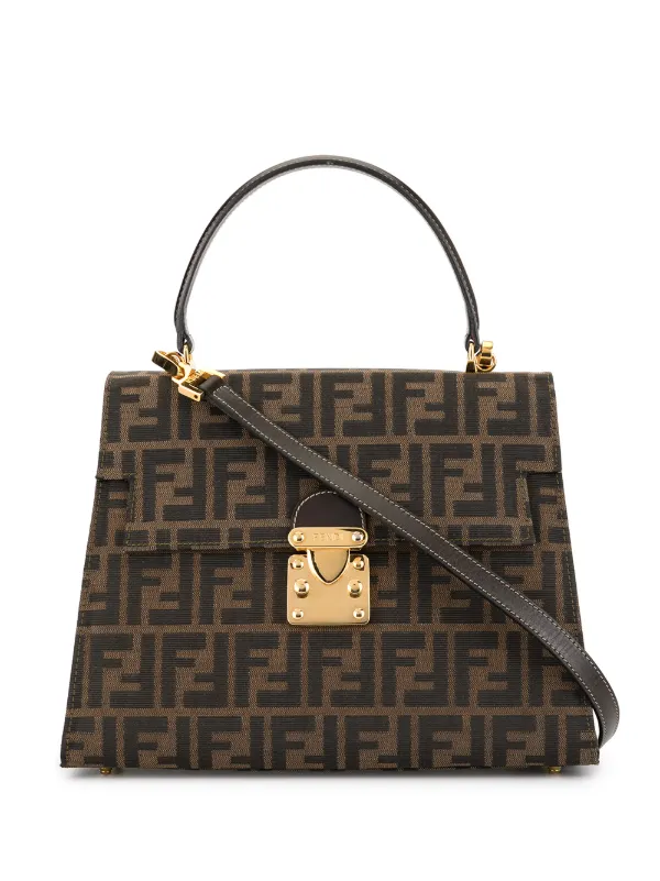 Fendi Pre Owned Zucca Pattern 2way Bag Vintage Farfetch Com