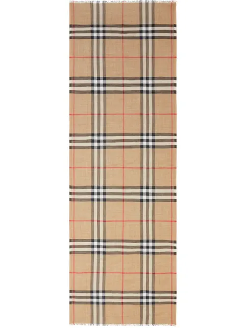 Burberry Lightweight Check Wool and Silk Scarf 8018468 - 2