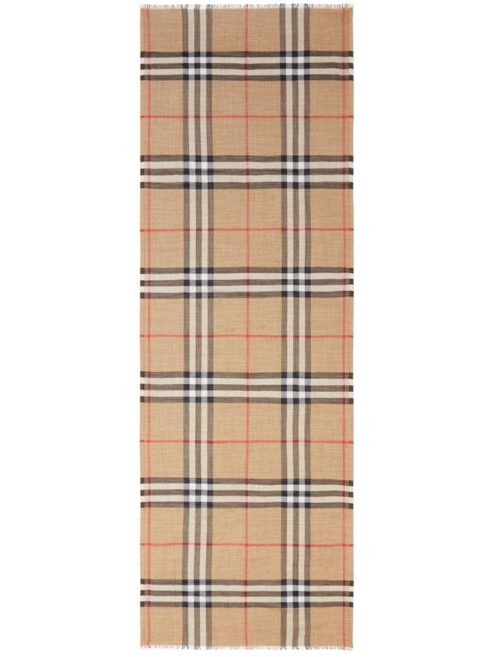 Image 2 of Burberry Lightweight Check Wool and Silk Scarf