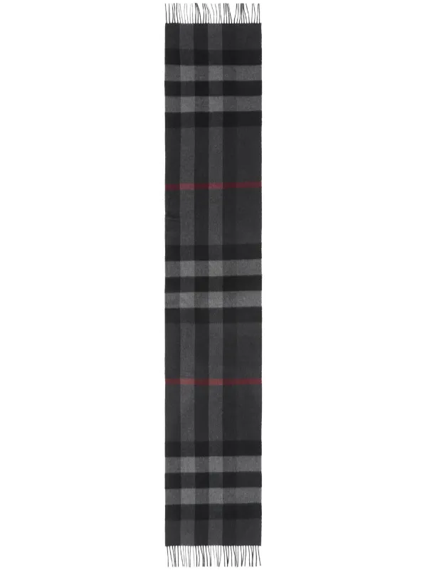 Burberry Bufanda a Cuadros Gris FARFETCH CO