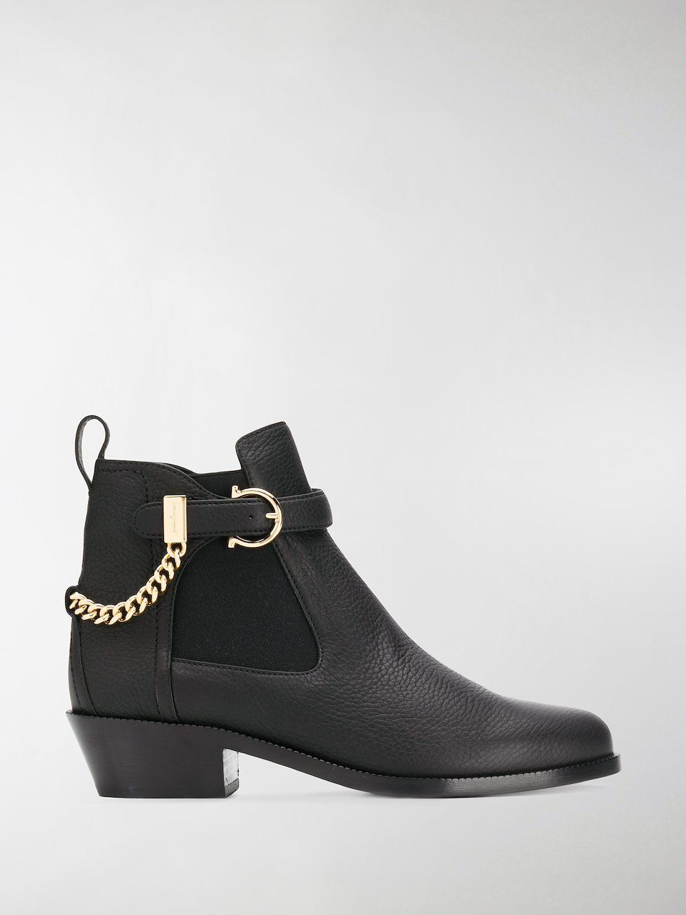 Salvatore Ferragamo Gancini ankle boots black | MODES