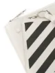 Off-White Clutch mit diagonalen Streifen