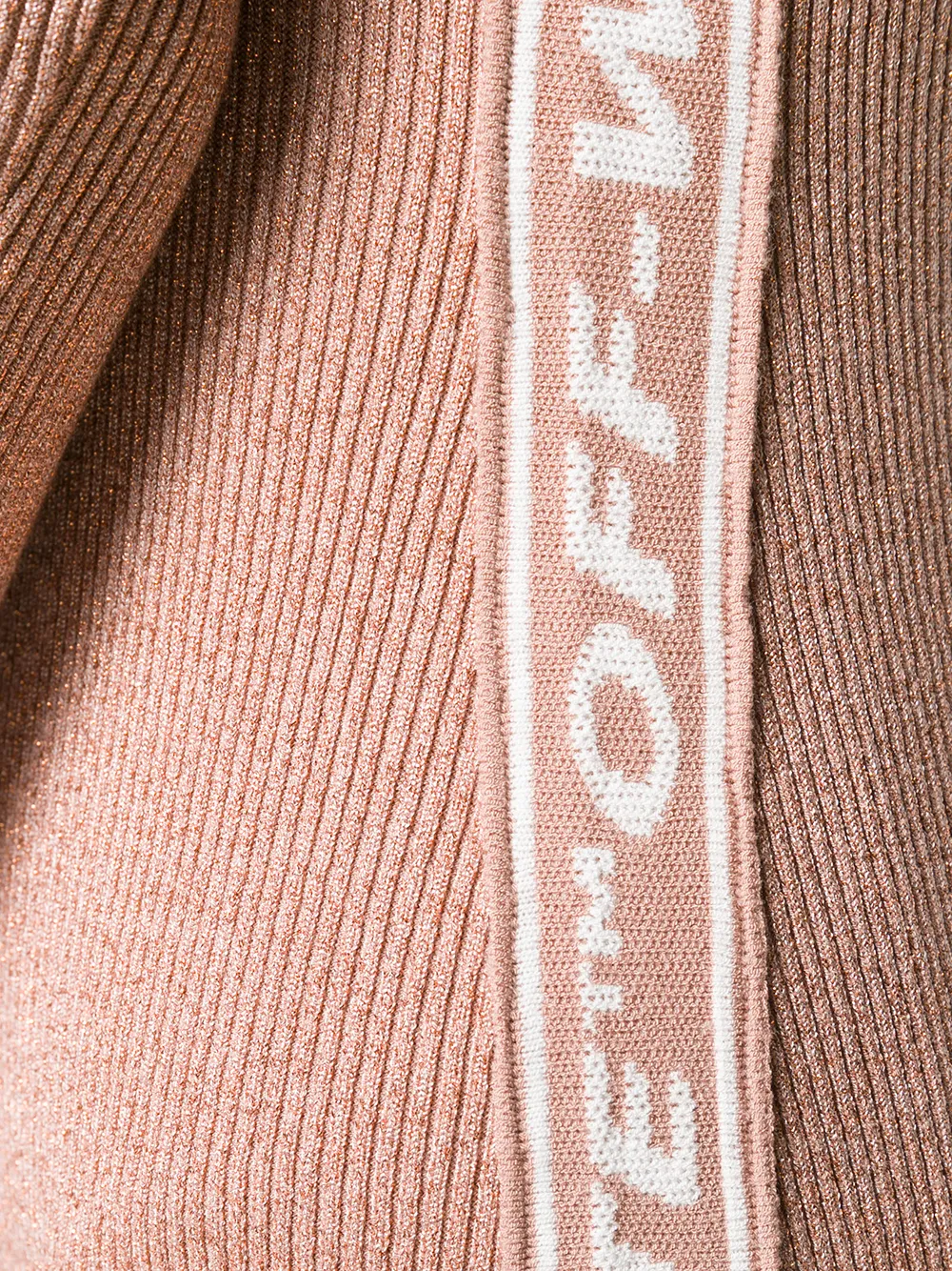 фото Off-white облегающее платье с блестками