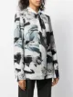 Alexander McQueen rose print pussybow shirt