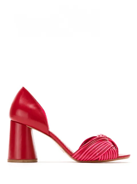Sarah Chofakian neon leather pumps