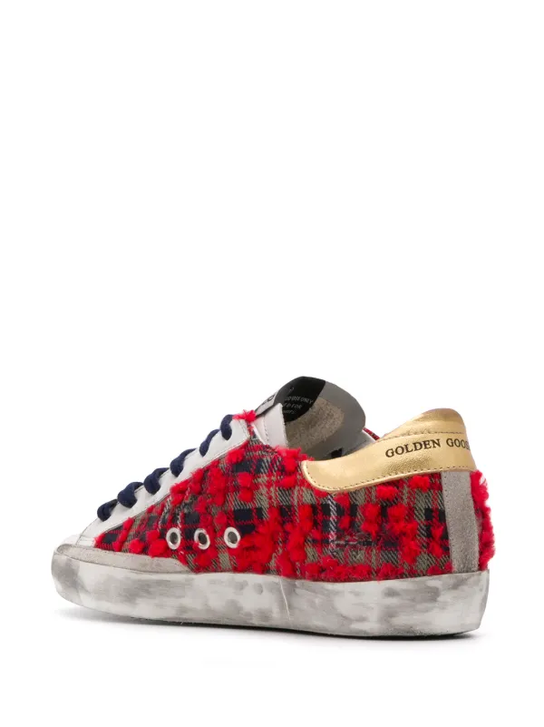 golden goose tartan sneakers