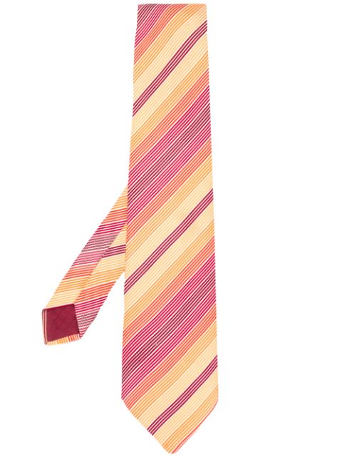 Hermès 2000's pre-owned embroidered diagonal stripes tie