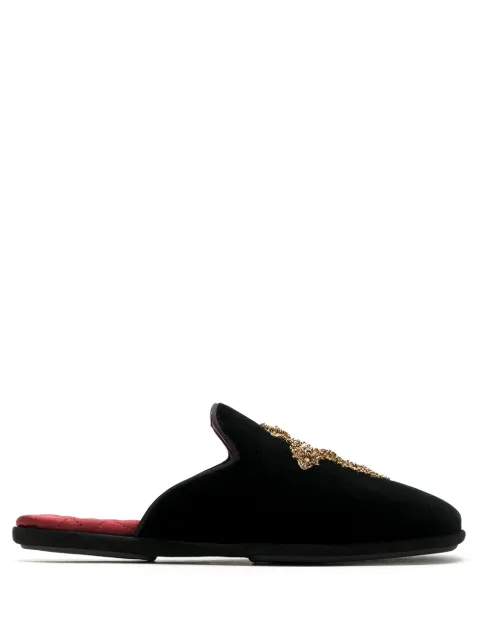 Dolce & Gabbana Slipper com bordado de cruz