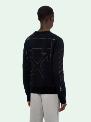 DIAG UNFINISHED SLIM SWEATSHIRT | Off 