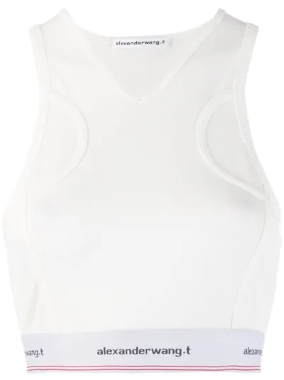 Alexander Wang logo bra top white | MODES