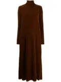 MM6 Maison Margiela long turtleneck dress - Brown