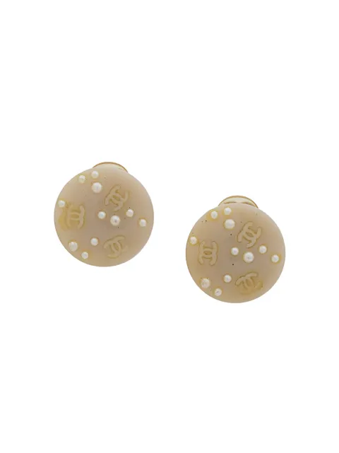 CHANEL Pre-Owned logo clip-on earrings