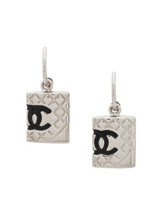 chanel rectangle earrings