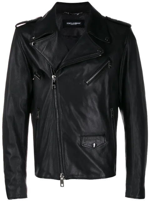 Dolce & Gabbana leather biker jacket